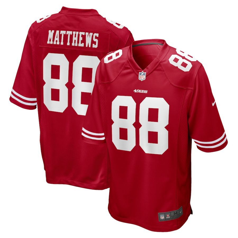 Men San Francisco 49ers #88 Jordan Matthews Nike Scarlet Game NFL Jersey